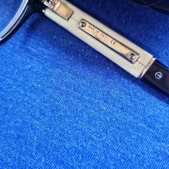 CHANEL glasses in black and cream W Quilted Lambskin Black Leather Case VINTAGE - Picture 13 of 16